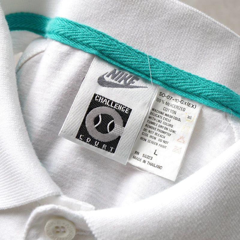 ナイキ ロゴ刺繍 半袖ポロシャツ ホワイト - NEWSED