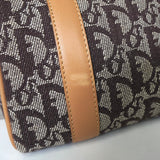 クリスチャン ディオール トロッター キャンバス / レザー ミニボストンバッグ ブラウン - NEWSED