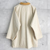 Burberry Vintage Corduroy Collar Overalls Half Coat Cotton Jacket Ivory