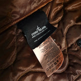 ストーン アイランド コーティング フーデッド 中綿ジャケット ブラウン - NEWSED