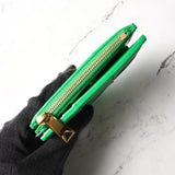 ボッテガ ヴェネタ イントレチャート マキシイントレチャート カセット 二つ折り財布 コンパクトウォレット グリーン 箱付き - NEWSED