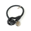 Bottega Veneta 黑色 Intrecciato 皮革手链