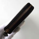 ヴィヴィアン・ウエストウッド オーブロゴ レザー ラウンドジップ 長財布 ロングウォレット ブラック - NEWSED