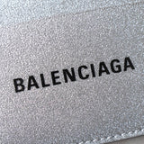 バレンシアガ ロゴ グリッター パスケース カードケース シルバー - NEWSED