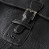 Loewe Logo Leather Shoulder Bag in Black