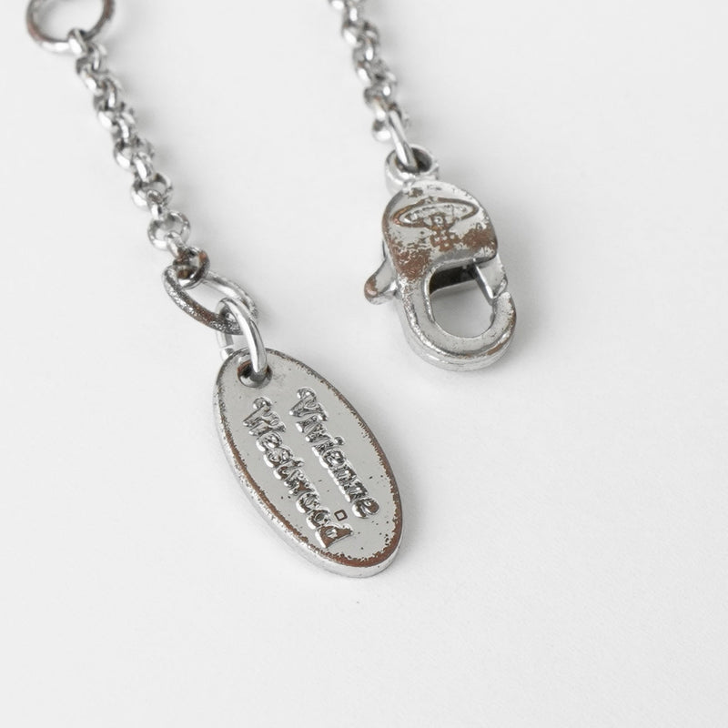 ヴィヴィアン ウエストウッド ミニ オーブ ラインストーン シルバー ネックレス 箱付き - NEWSED