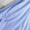 クリスチャン ディオール ヴィンテージ ギンガムチェック 長袖シャツ ロゴ刺繍 ブルー