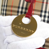 バーバリー ノバチェック ナイロンキャンバス / レザー ミニハンドバッグ ベージュ / レッド - NEWSED