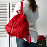 プラダ ポコノ テスート ナイロン バックパック リュックサック レッド 赤 - NEWSED