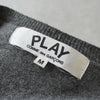 プレイ コムデギャルソン ハートロゴ カーディガン グレー レディース