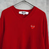 プレイ コム デ ギャルソン ハートロゴ ニット レッド