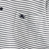 Burberry Border Horse Logo Embroidered Long Sleeve Polo Shirt in Gray/White