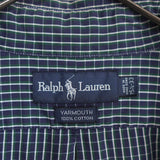 ラルフローレン 長袖シャツ ロゴ刺繍 チェック柄 ブルー - NEWSED