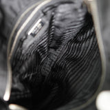 プラダ テスート ポコノ ナイロン サフィアーノ レザー トライアングルロゴ トートバッグ ブラック - NEWSED