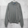 ポロ ラルフローレン ロゴ 刺繍 ポロ ニット グレー