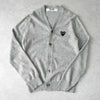 Play Comme des Garcons 心形徽标开衫 灰色
