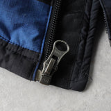 ステューシー チェック柄 ダウンジャケット ブルー / ブラック - NEWSED