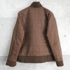 Fred Perry logo embroidery knit switching quilted jacket padded blouson brown