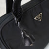 Prada Tessuto Pocono Nylon Triangle Logo Handbag in Black