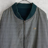 ラコステ リバーシブル ブルゾン スタジャン ロゴパッチ チェック柄 グリーン/カーキ