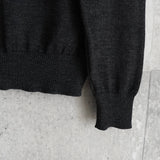 ラコステ ロゴパッチ タートルネック ニット チャコールグレー メンズ - NEWSED