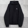 Stüssy 徽标刺绣黑色连帽衫