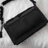 Prada 黑色缎面帆布串珠单肩包