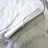 エムエムシックス メゾン マルジェラ ヌメリック レザー ショルダーバッグ シルバー - NEWSED