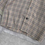 バーバリー ヴィンテージ ロゴ ノバチェック パジャマシャツ カーキ / ベージュ - NEWSED