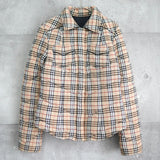 バーバリー ブルーレーベル リバーシブル 中綿ジャケット ノバチェック ベージュ/ブラック - NEWSED