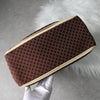 Celine Boogie Macadam Canvas/Leather Handbag Brown/Ivory