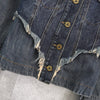 Vivienne Westwood Orb Embroidered Distressed Back Print Denim Jacket Blue Women's