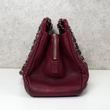 シャネル ココマーク キャビアスキン チェーン トートバッグ ボルドー - NEWSED