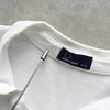 Fred Perry 徽标刺绣短袖 Polo 衫 白色/黑色