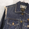 Vivienne Westwood Orb Embroidered Distressed Back Print Denim Jacket Blue Women's