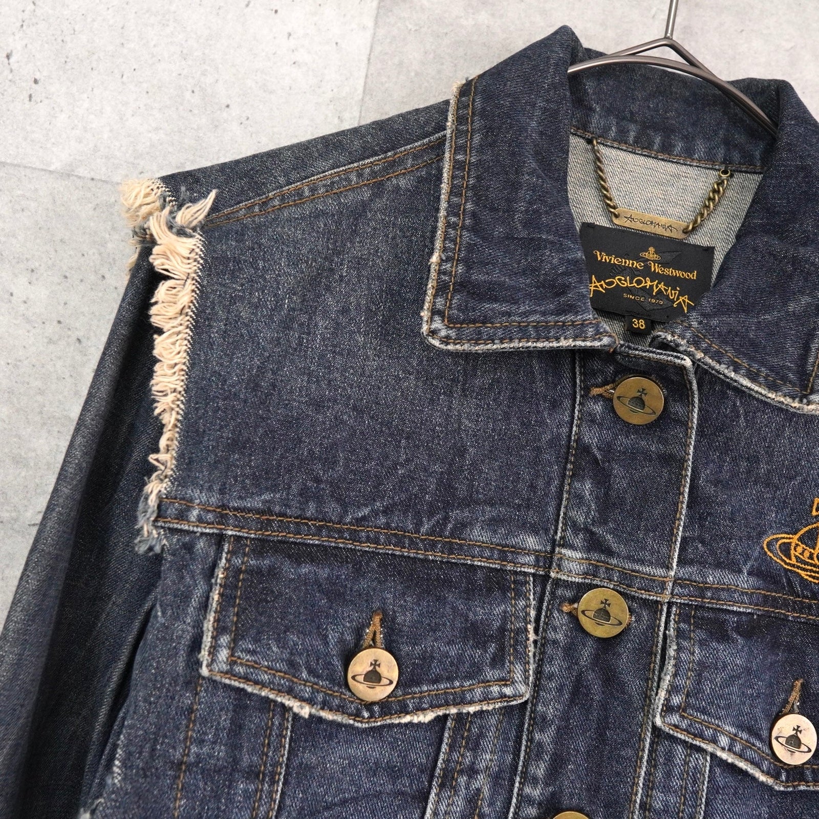 ヴィヴィアン ウエストウッド オーブ 刺繍 ダメージ加工 バック