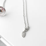 ヴィヴィアン ウエストウッド オーブ ラインストーン クリア シルバー ネックレス - NEWSED