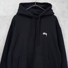 Stüssy 徽标刺绣黑色连帽衫
