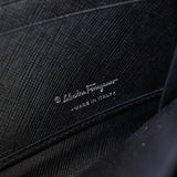 サルバトーレ フェラガモ ダブルガンチーニ レザー ラウンドファスナー 長財布 ブラック - NEWSED