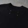 Maison Margiela 女士黑色徽标刺绣短款卫衣