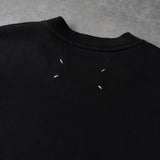 メゾンマルジェラ ロゴ 刺繍 ショート丈 スウェット ブラック レディース - NEWSED