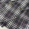 Burberry 复古 Nova 格纹金色纽扣亚麻丝绸定制夹克 紫色