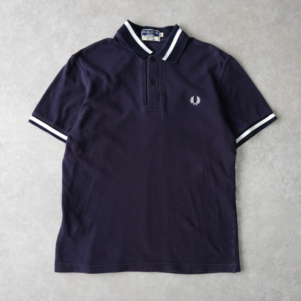 Fred Perry 徽标短袖 Polo 衫 海军蓝