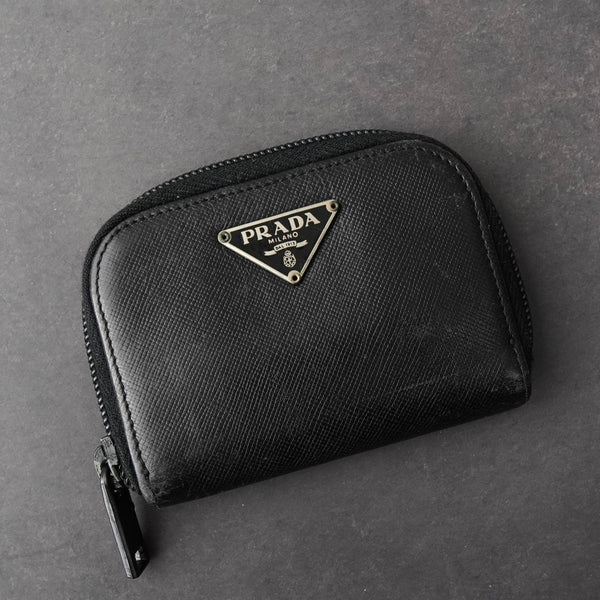 PRADA ブラック　サフィアーノ　レザー コインケース ブラック サフィアーノレザー コインケース | PRADA