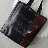 コムデギャルソン ステッチ トートバッグレザー ネイビー / ブラウン - NEWSED