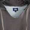 Stussy Distressed Remake Sunfade Hoodie Logo Print Grey/Brown