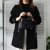 エムエムシックス メゾン マルジェラ レザー ジャパニーズバッグ クロスボディ ショルダーバッグ ブラック - NEWSED