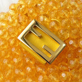 フェンディ マンマバケット ビーズ ピコサイズ ポーチ ミニバッグ イエロー - NEWSED