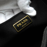 プラダ カナパ キャンバス トートバッグ ブラック - NEWSED