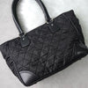 CHANEL Coco Mark Paris-New York Line 黑色绗缝尼龙/皮革托特包